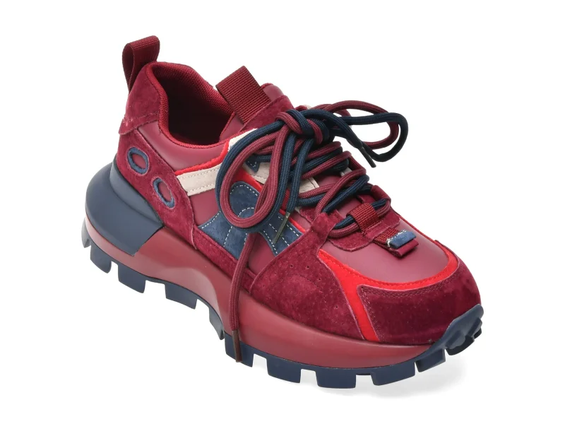Pantofi sport GRYXX rosii, 8068, din piele ecologica
