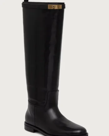 Nokwol  cizme pentru femei din piele Vera Black Leather