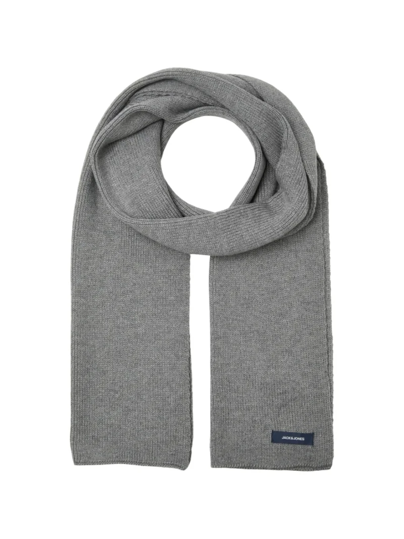 Jack & Jones Fular barbati, cu textura striata, Gri inchis (SELECTATI MARIMEA: Universala)