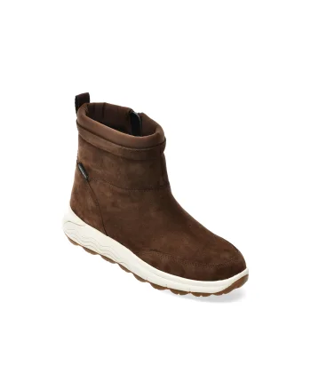 Ghete GEOX maro, D6626C, din piele intoarsa