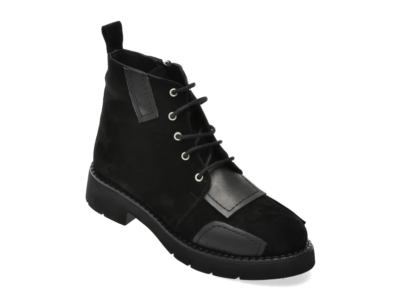 Ghete GRYXX negre, 1391905, din piele intoarsa