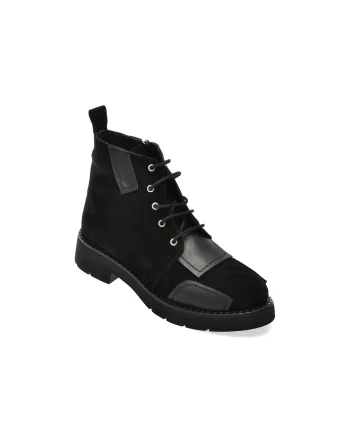 Ghete GRYXX negre, 1391905, din piele intoarsa