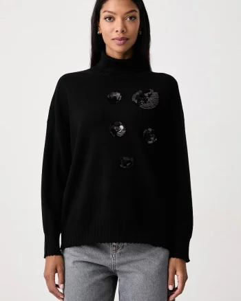Twinset  pulover cu guler înalt pentru femei cu vâscoză