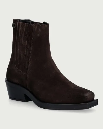 Tommy Jeans  ghete scurte pentru femei din piele întoarsă TJW SUEDE COWBOY BOOTS