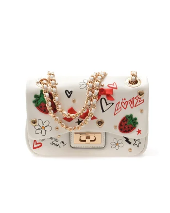 Geanta ALDO alba, LOVEBAG 100, din piele ecologica