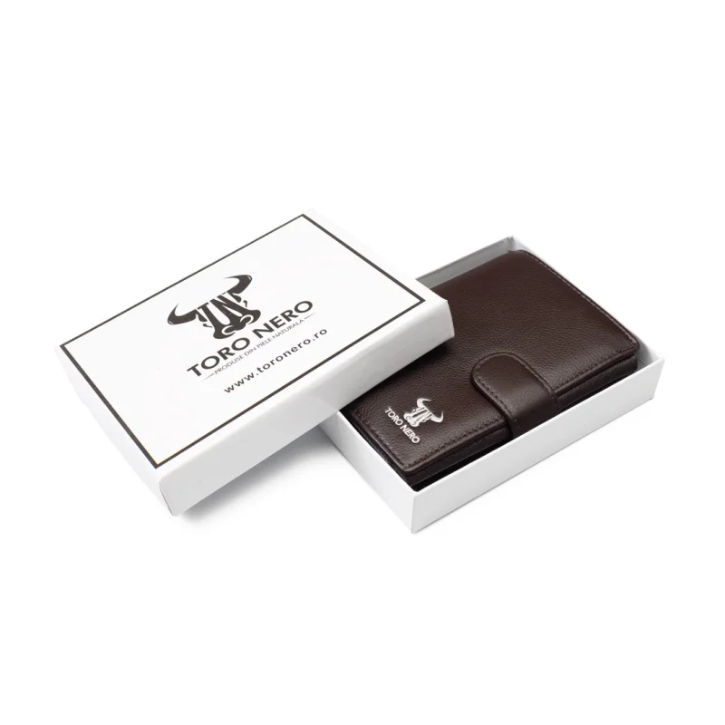 Portofel barbati din piele naturala maro Executive Pro,protectie RFID