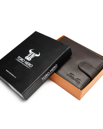 Portofel barbati din piele naturala maro Viki,protectie RFID