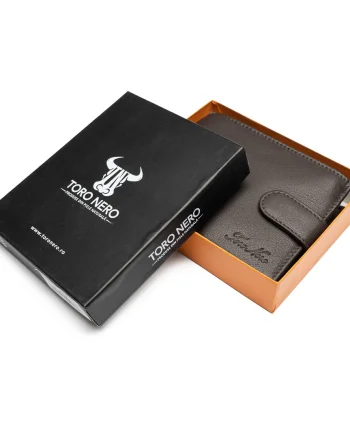 Portofel barbati din piele naturala maro Vox,protectie RFID
