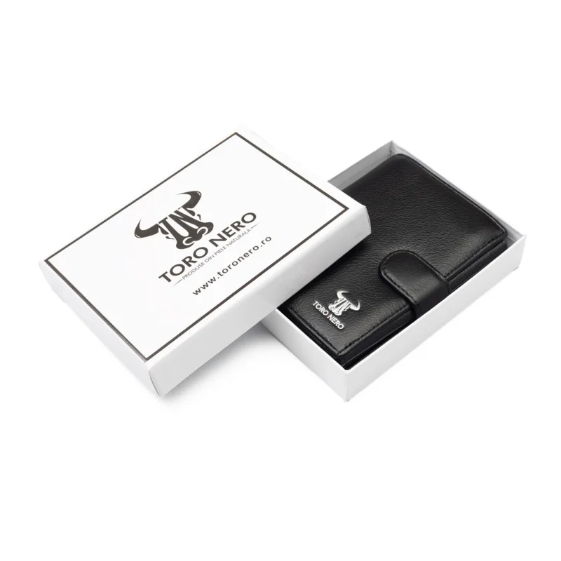 Portofel barbati din piele naturala negru Executive Pro,protectie RFID