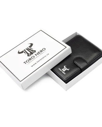 Portofel barbati din piele naturala negru Executive Pro,protectie RFID
