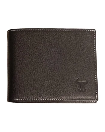 Portofel barbati din piele naturala negru Eyelet