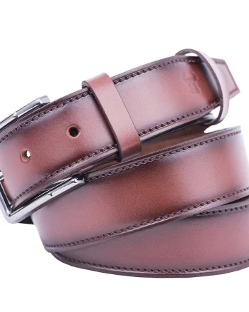 Curea barbati din piele naturala maro Mix - 110 cm