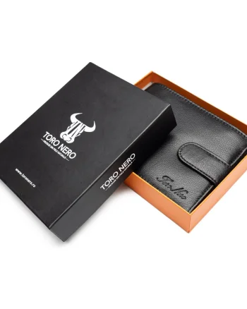 Portofel barbati din piele naturala negru Vox,protectie RFID
