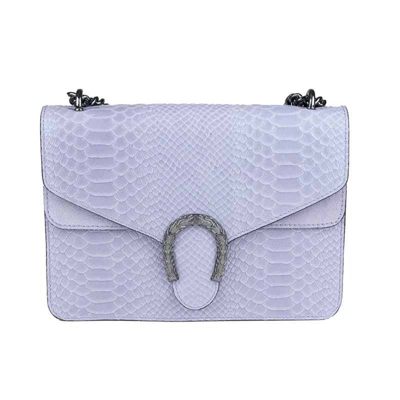 Geantă damă din piele naturala violet Dalia big