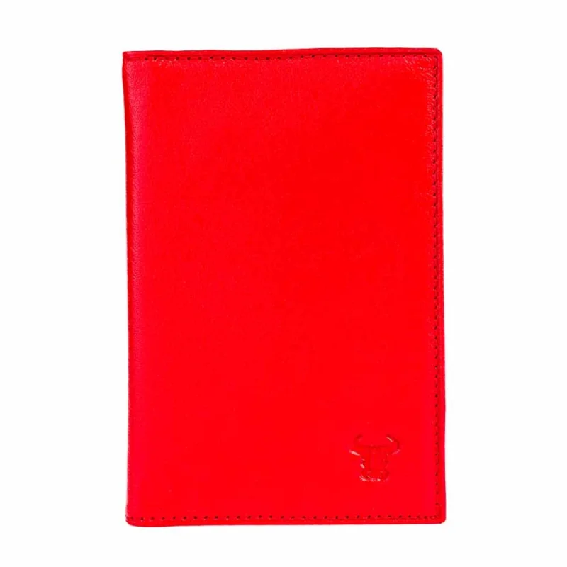Portofel barbati din piele naturala rosu Document Leather