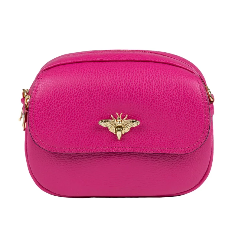 Geantă damă din piele naturala fucsia Eleonora