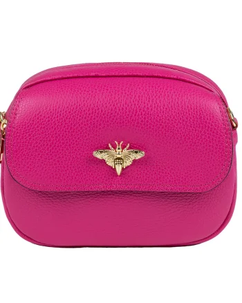 Geantă damă din piele naturala fucsia Eleonora