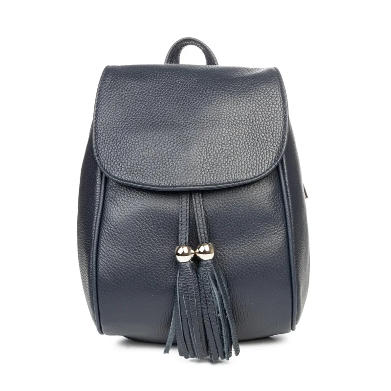 Rucsac damă din piele naturala bleumarin Cris