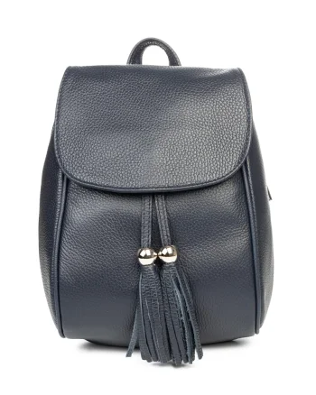 Rucsac damă din piele naturala bleumarin Cris