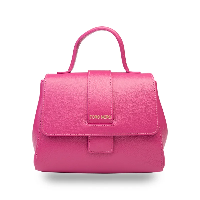Geanta dama din piele naturala fucsia Ranya