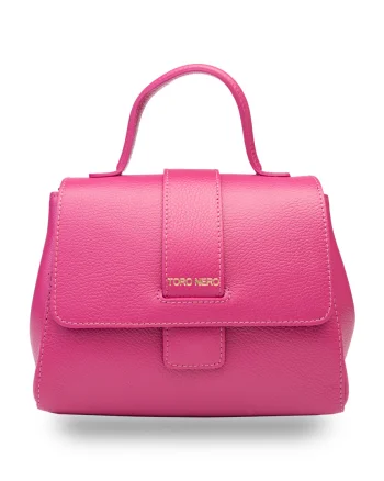 Geanta dama din piele naturala fucsia Ranya