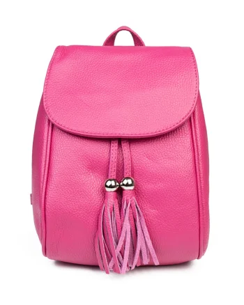 Rucsac damă din piele naturala fucsia Cris