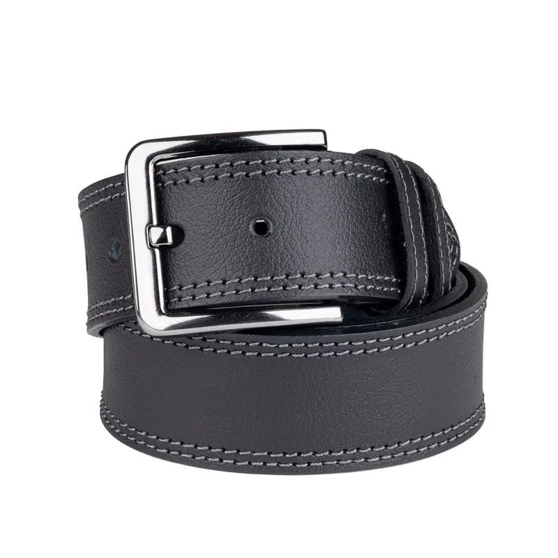 Curea barbati din piele naturala neagra Rorok - 110 cm