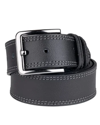 Curea barbati din piele naturala neagra Rorok - 110 cm