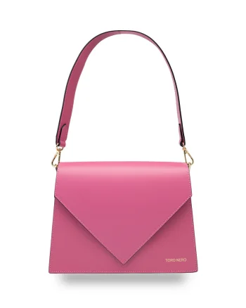 Geanta dama din piele naturala fucsia Rebeca