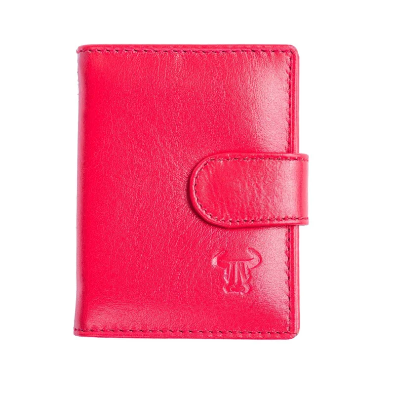 Port-card barbati din piele naturala rosu Master