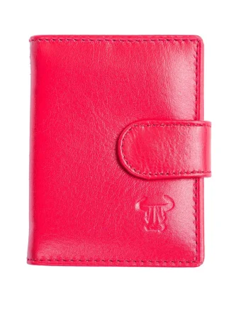 Port-card barbati din piele naturala rosu Master