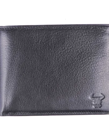 Portofel barbati din piele naturala negru Muselles Eyelet