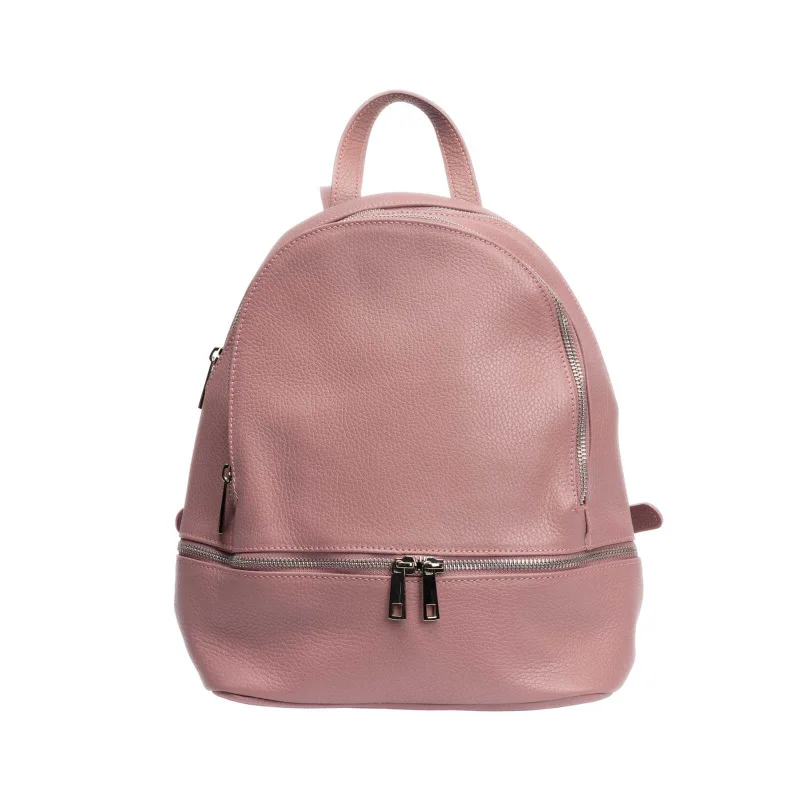 Rucsac damă din piele naturala roz Suede