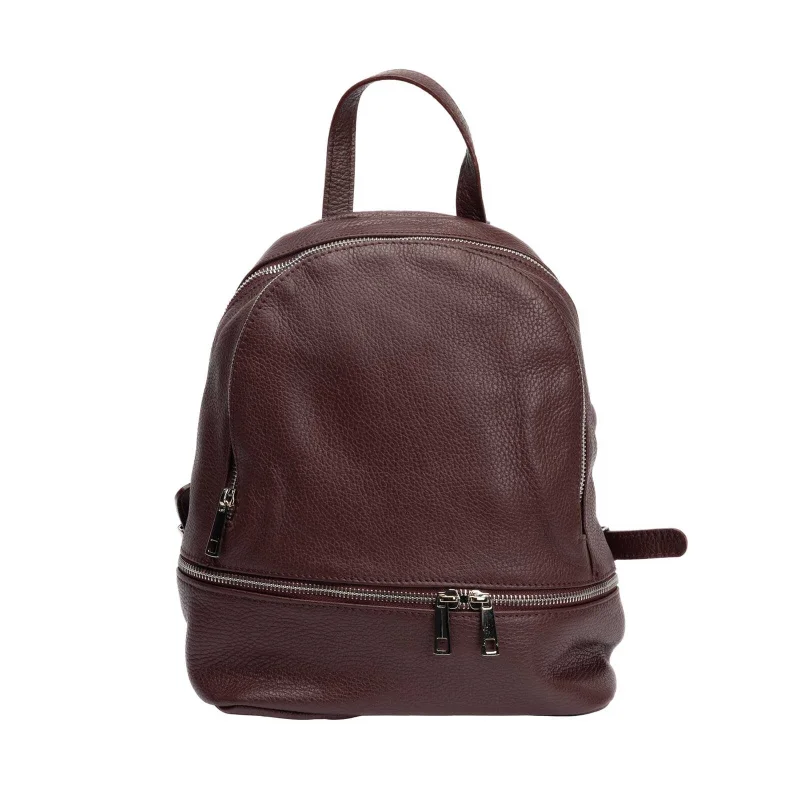 Rucsac damă din piele naturala bordo Suede