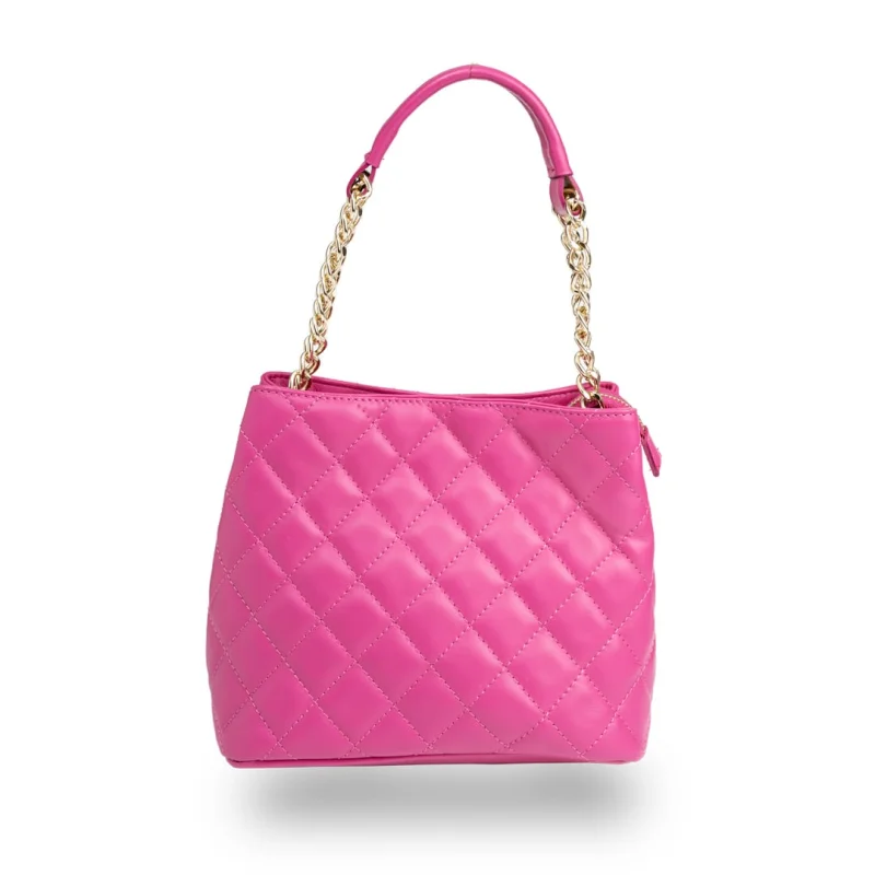Geantă damă din piele naturala fucsia Lorena