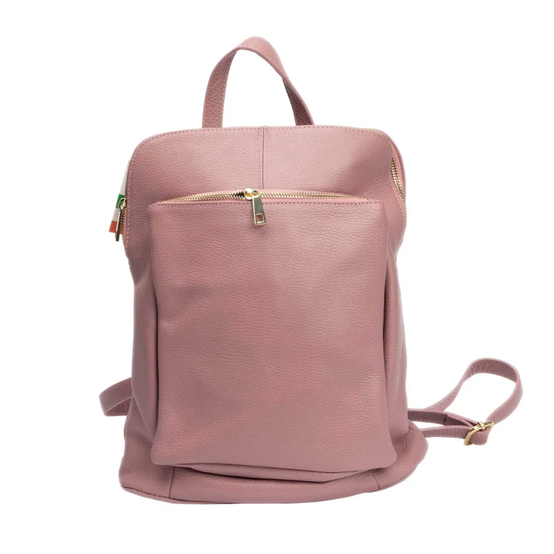 Rucsac damă din piele naturala roz Duality