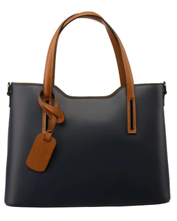 Geantă damă din piele naturala bleumarin Design Lover