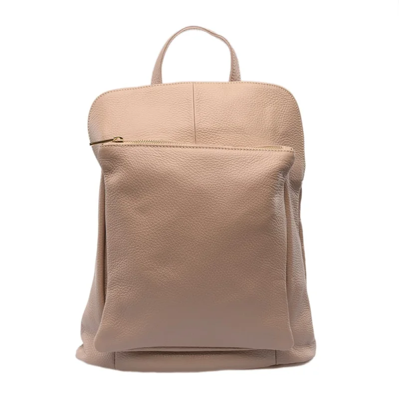 Rucsac damă din piele naturala roz pal Duality