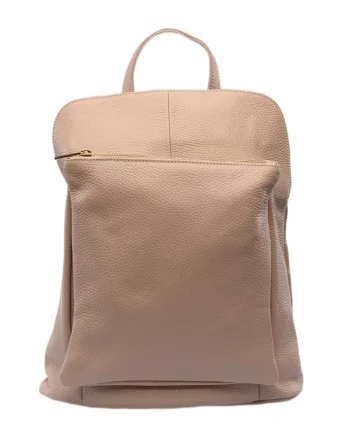 Rucsac damă din piele naturala roz pal Duality