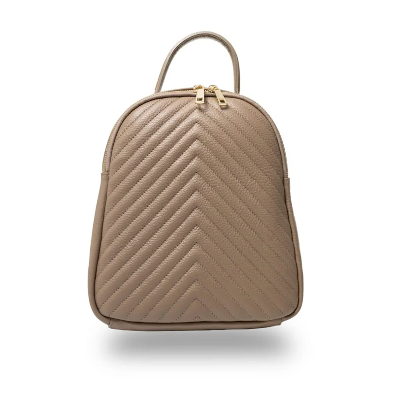 Rucsac damă din piele naturala taupe Ruxi