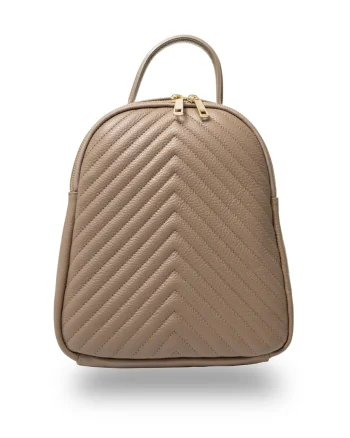 Rucsac damă din piele naturala taupe Ruxi