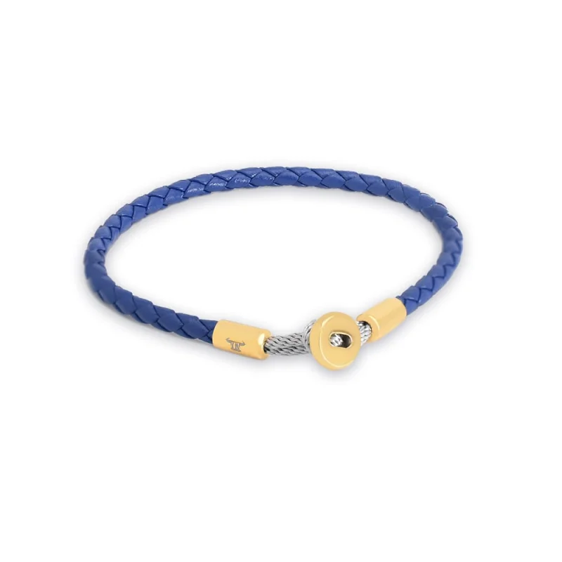 Bratara femei din piele naturala blue Simple