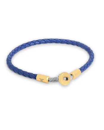 Bratara femei din piele naturala blue Simple