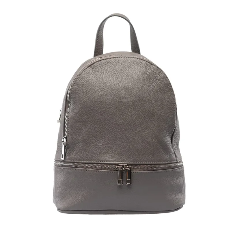 Rucsac damă din piele naturala gri Suede