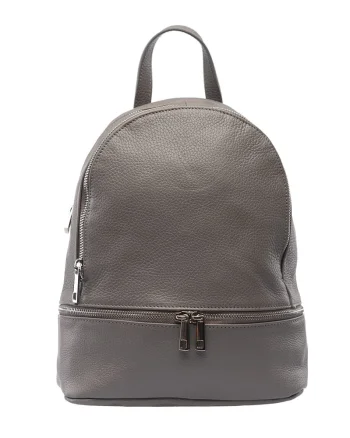 Rucsac damă din piele naturala gri Suede
