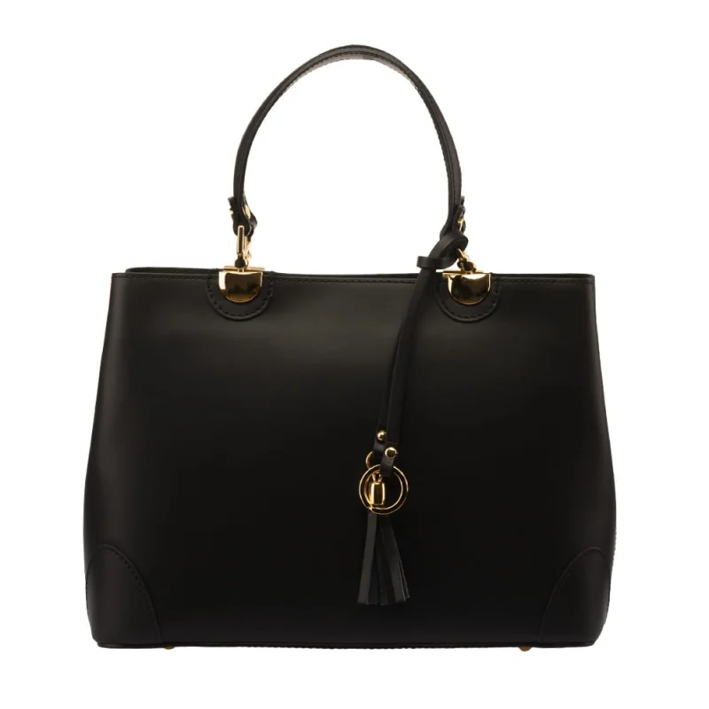 Geantă damă din piele naturala neagra Design Beauty