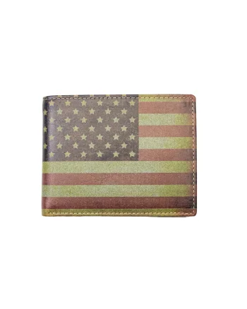 Portofel barbati din piele naturala maro American style,protectie RFID