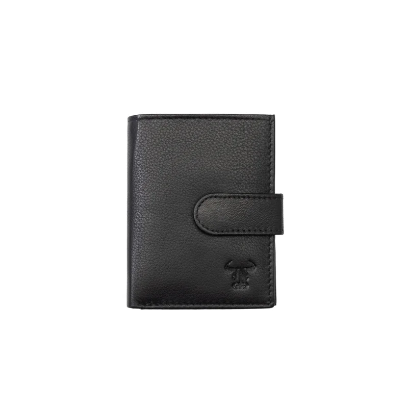 Port-Card barbati din piele naturala negru Master-Card