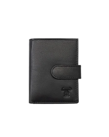 Port-Card barbati din piele naturala negru Master-Card