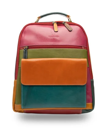 Rucsac damă din piele naturala multicolor Misty